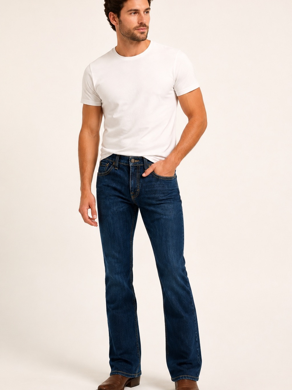 Cody James Men’s Western Bootcut Jeans Dark Wash 31W x 32L
